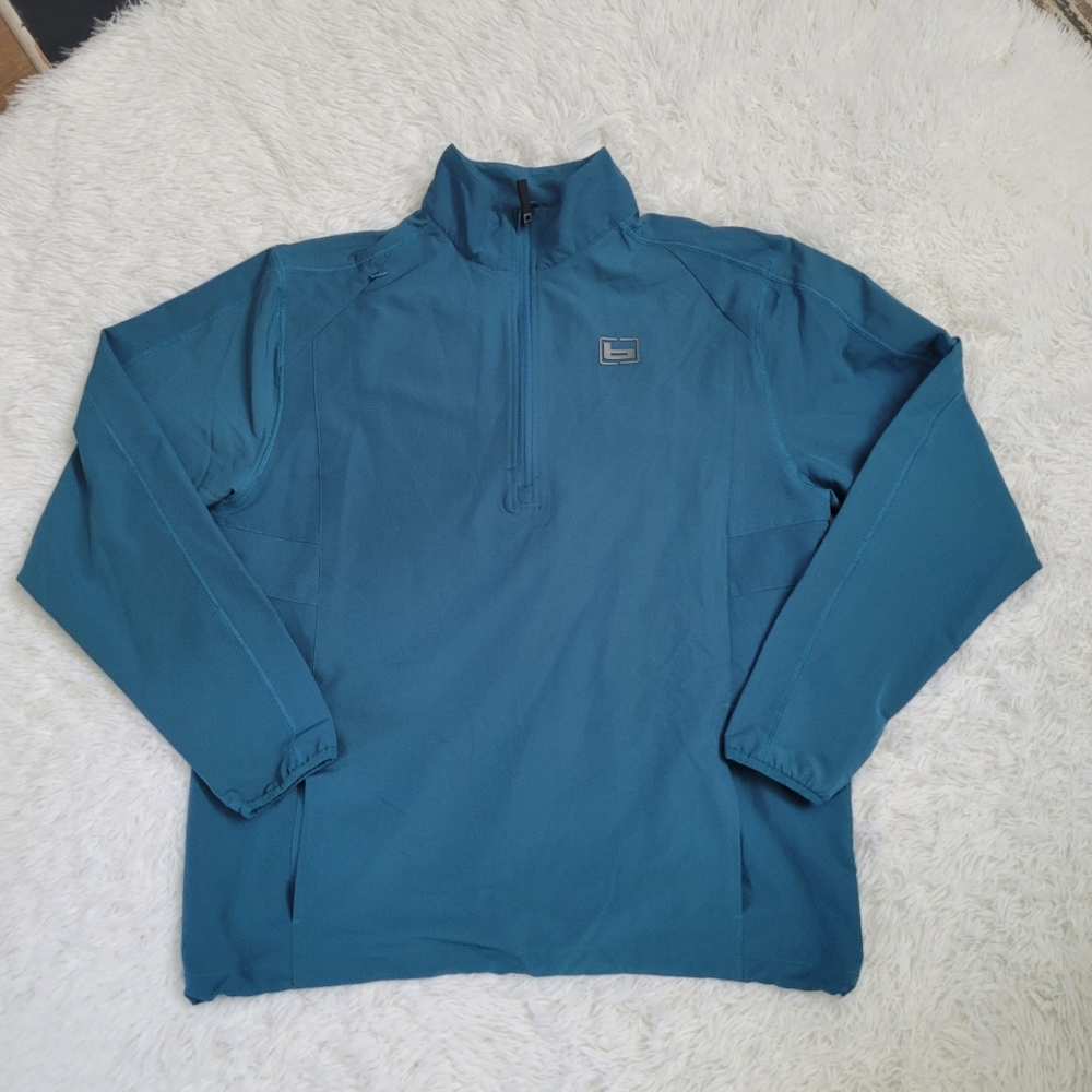 Men's Teal Quarter-Zip Pullover Hoodie